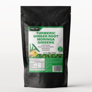 Turmeric, Ginger root, Moringa, Ginseng